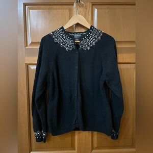 Woolrich Nordic Cardigan Cotton with Lambswool Embroidery size xl